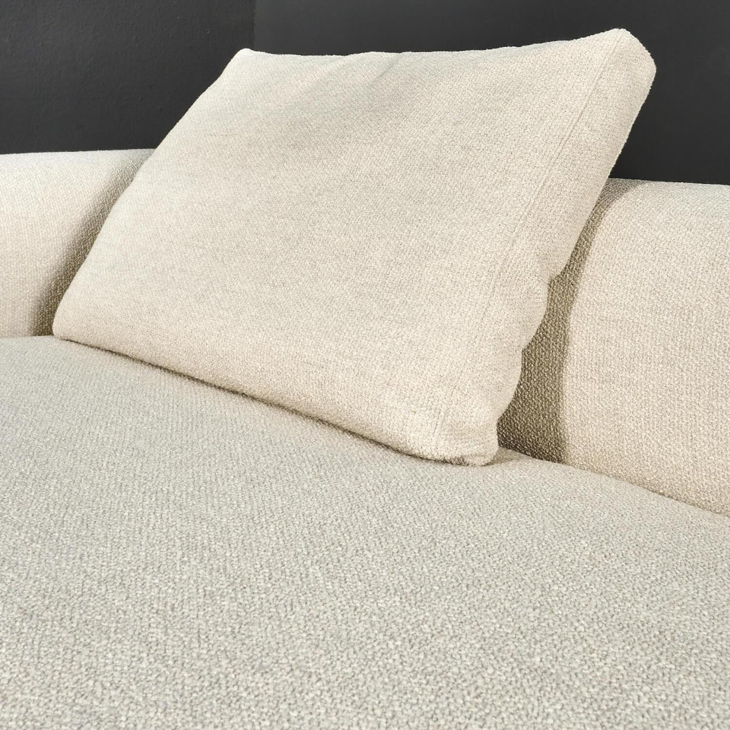 COR - Sofa Moss Bezug Stoff 8207 Muschel Füße Verchromt Mit Kunststoffgleitern - 8