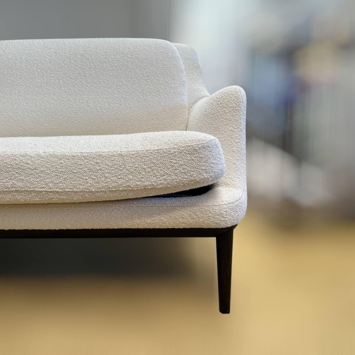 Bielefelder Werkstätten - Sofa Grace Stoff Queen BW1775-171 Weiß Creme Holzfüße Wengefarben - 3