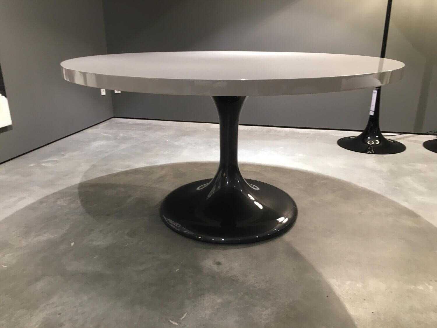 Minotti - Tisch Neto Platte Metall Sand Gestell Glänzend Zinnfarbig - 4