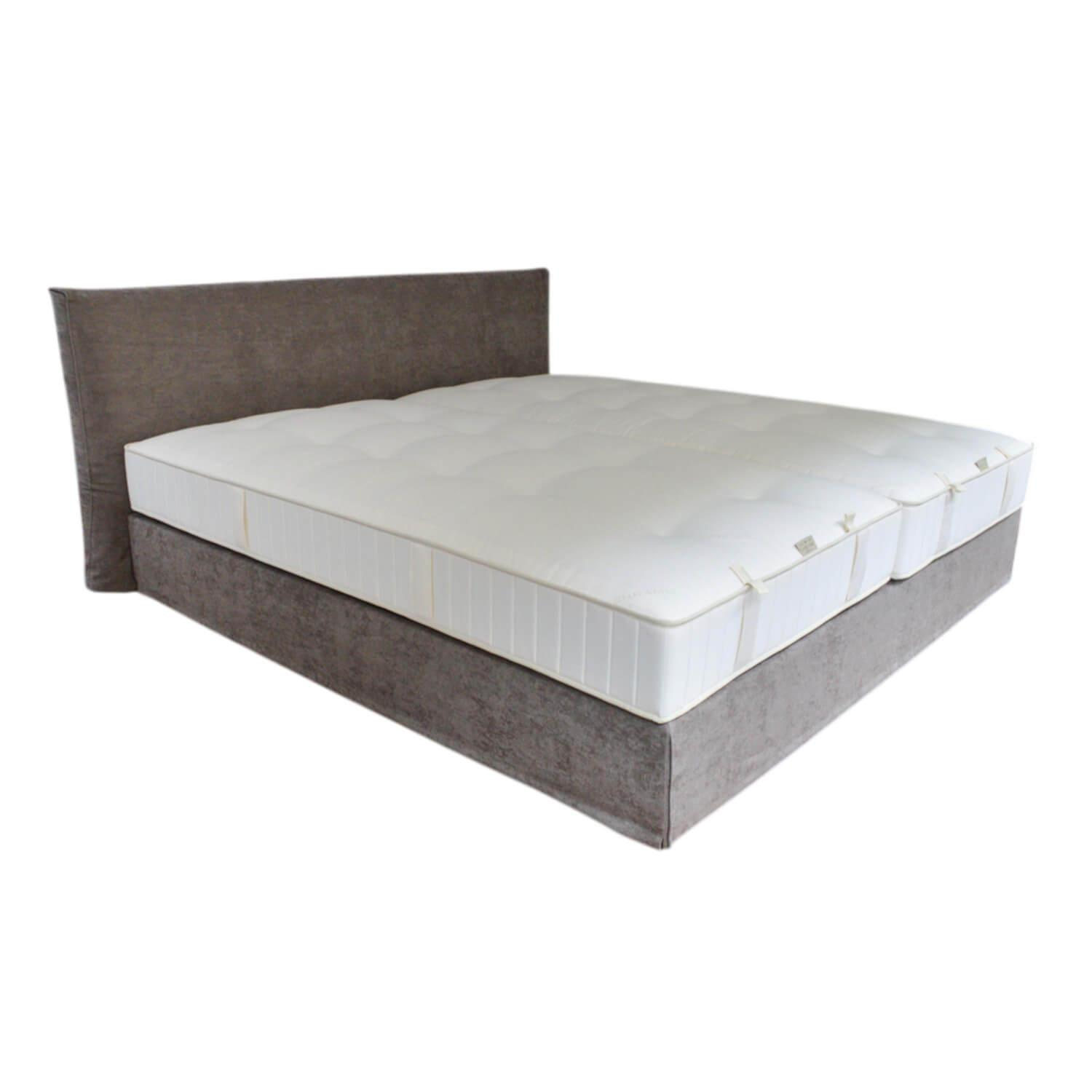Schramm - Bett Purebeds Chill Stoff Taupe Grau mit 2 Matratze - 1