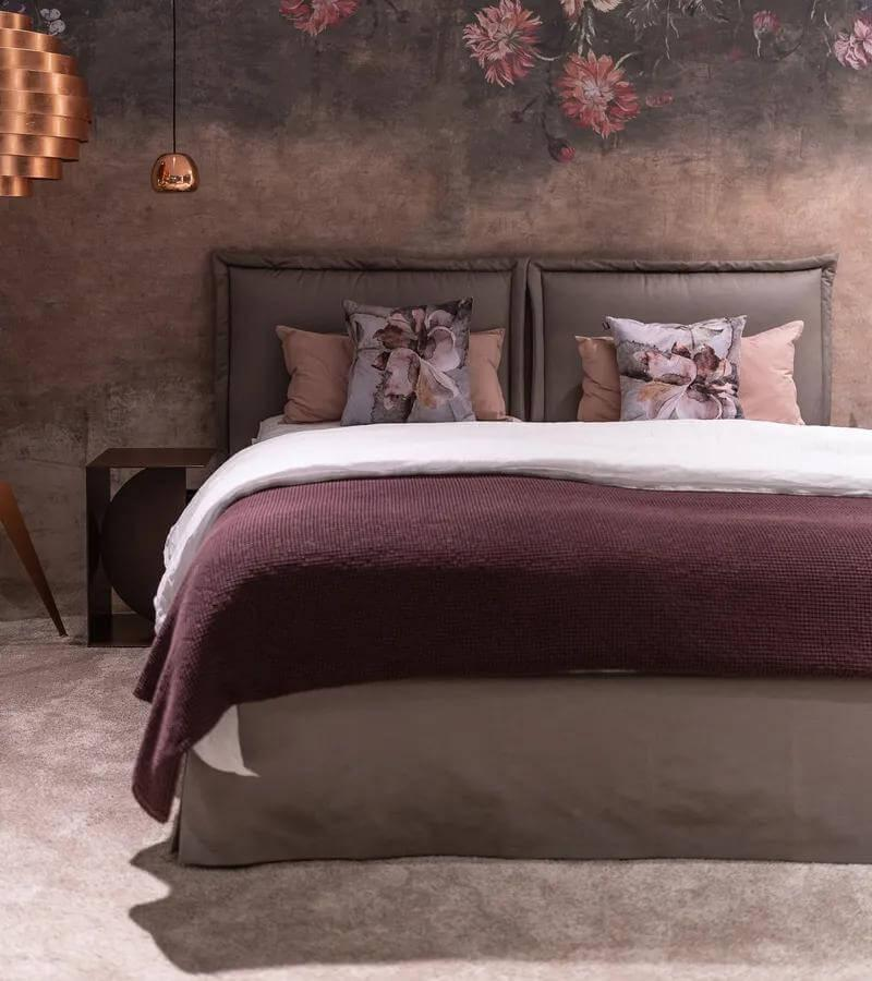 Schramm - Polsterbett Gala Stoff Malte-1500 Taupe Ohne Matratzen Und Lattenrost - 4