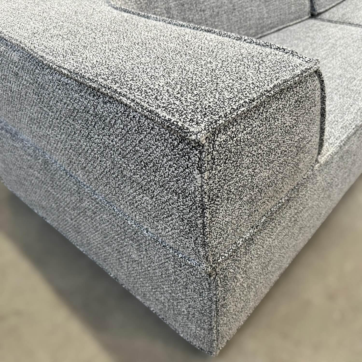 COR - Sofa Trio Stoff 8120 Schwarz Weiß - 2