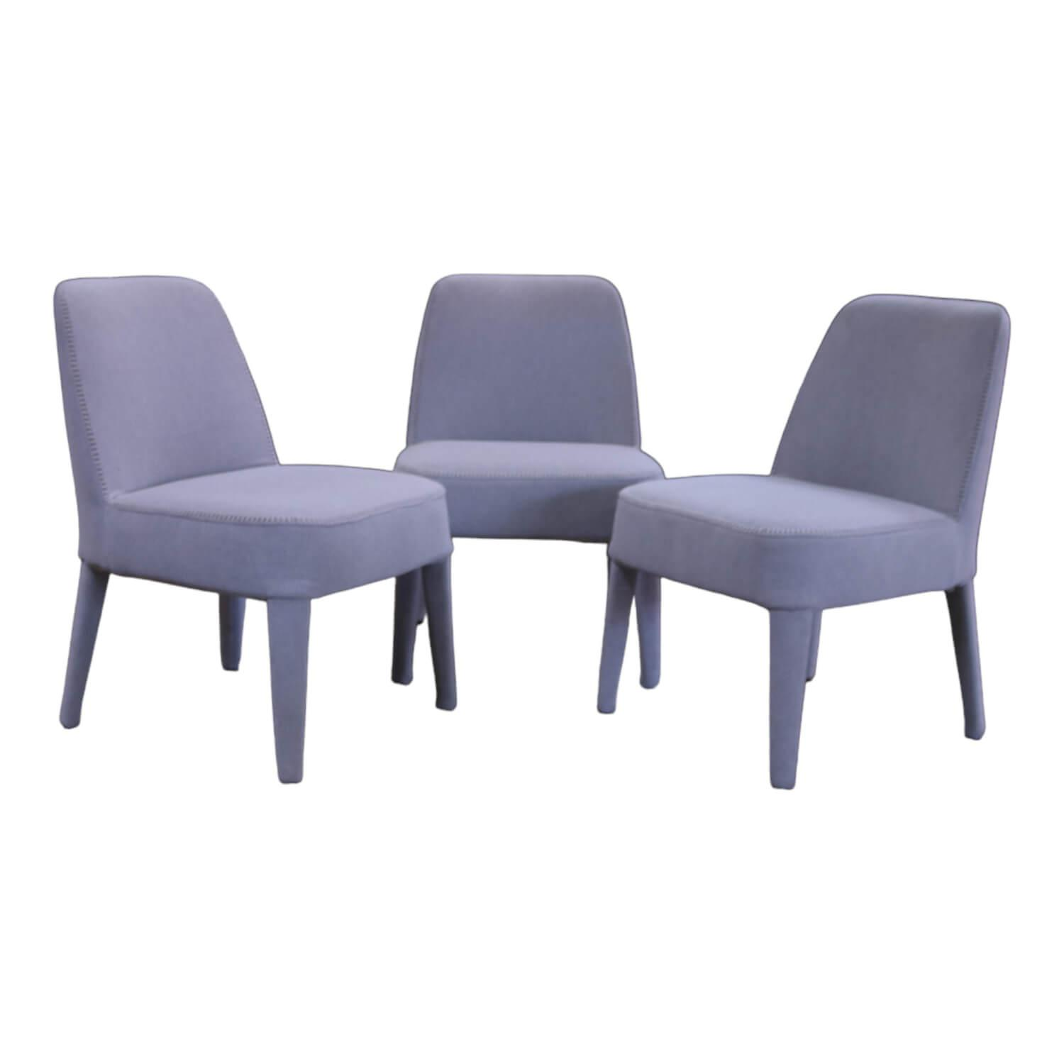 Maxalto - 3er-Stuhlgruppe Apta Febo Stoff Licata Grau - 1