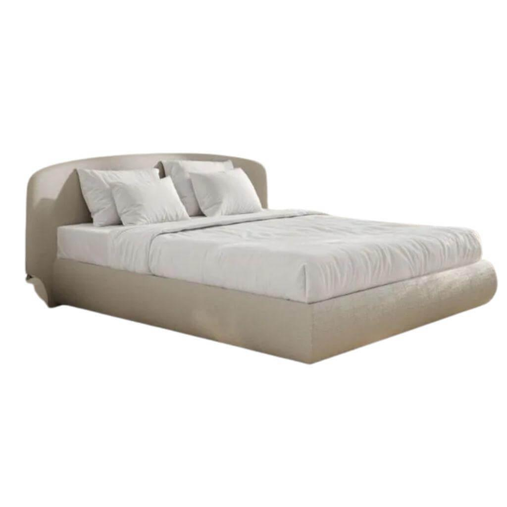 Schramm - Bett Origins Complete Levina Stoff Fabrice 3680 Natur Creme Inkl. Matratzen - 1