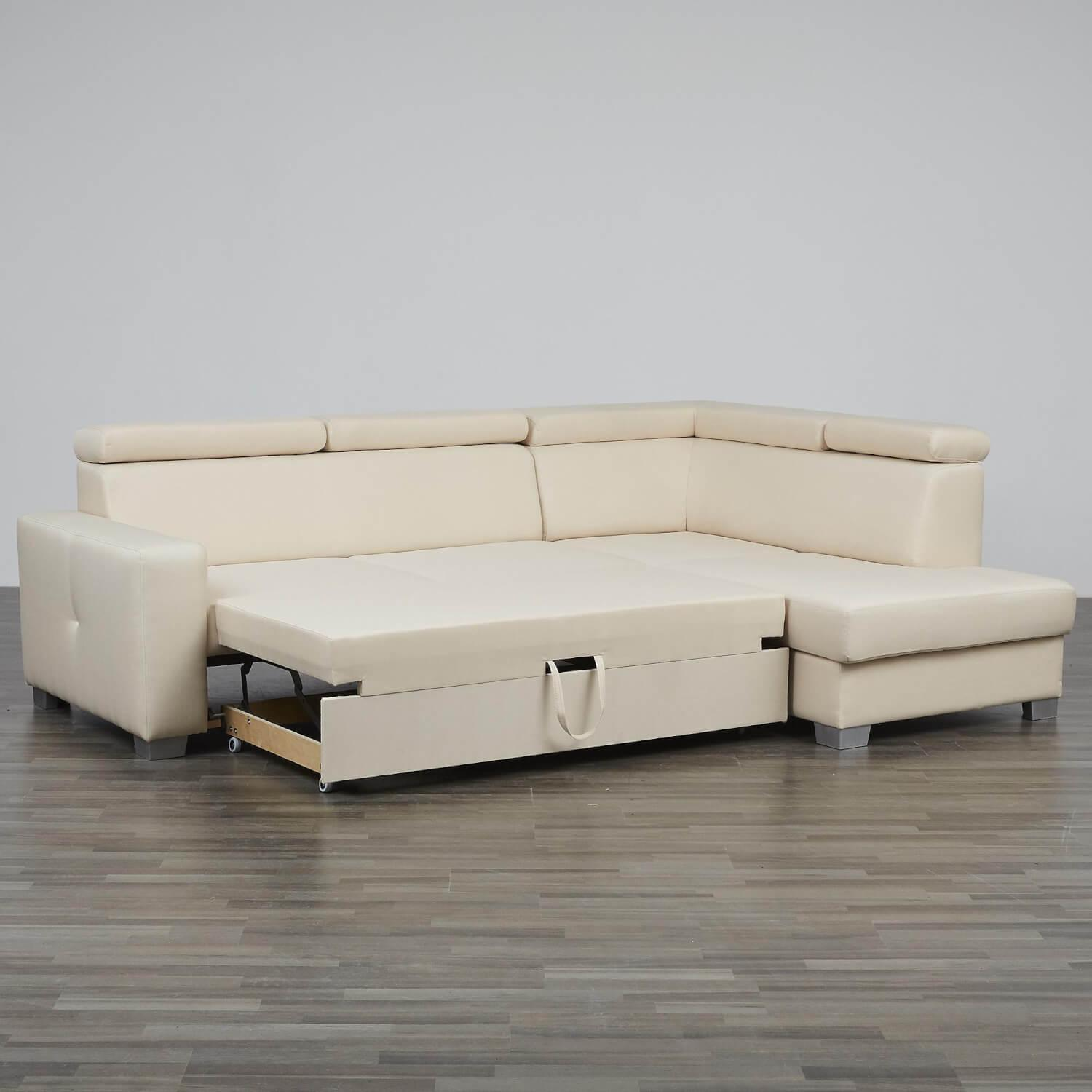 Max Winzer - Eckgarnitur DiscMit Stauraum Und Sitztiefenverstellung Stoff Beige Gestell Silber - 7
