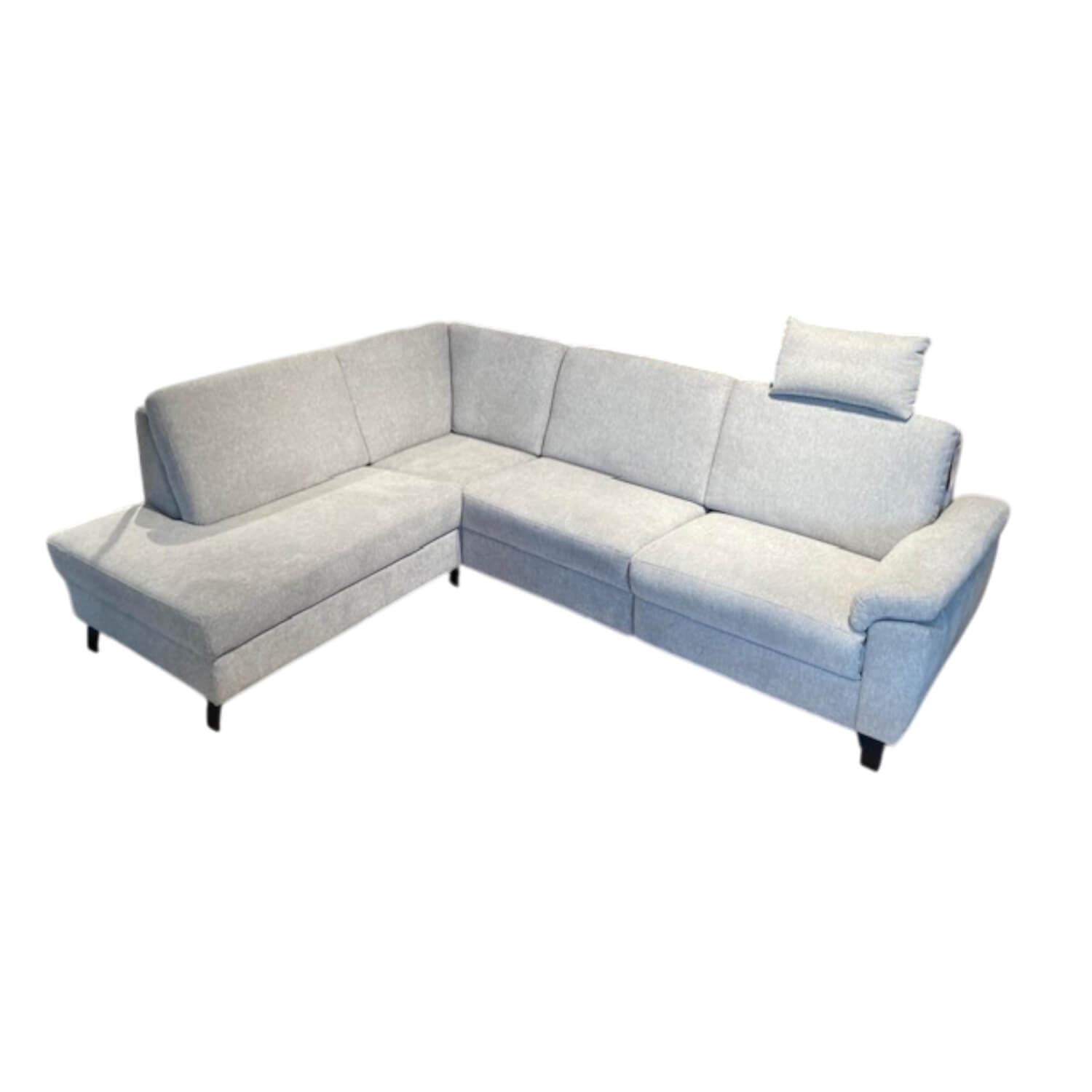 Dietsch - Ecksofa Enjoy Stoff 1 Mito Silber Grau mit Relaxfunktion - 1