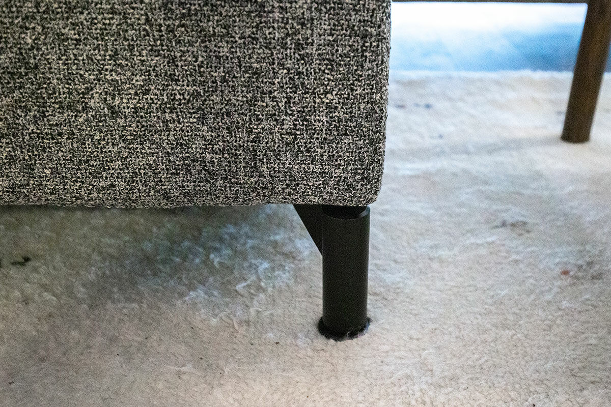 Brühl - Ecksofa Alba Stoff 4403-95 Anthrazit Gestell Metall Schwarz mit Kopfstütze - 7