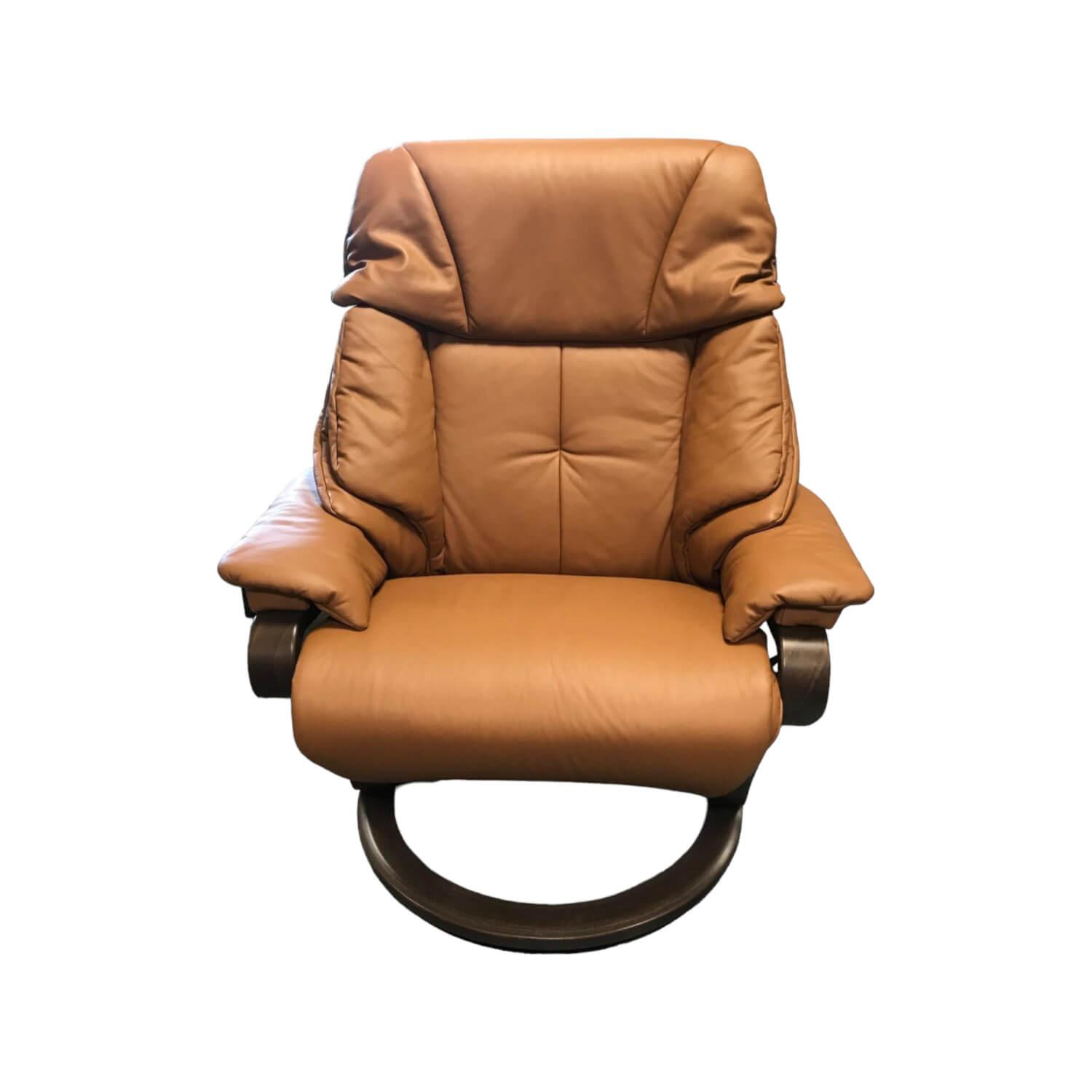 Relax-Sessel Modell 7124 Zerostress in Echleder mit erhöhtem Untergestell und Funktionen