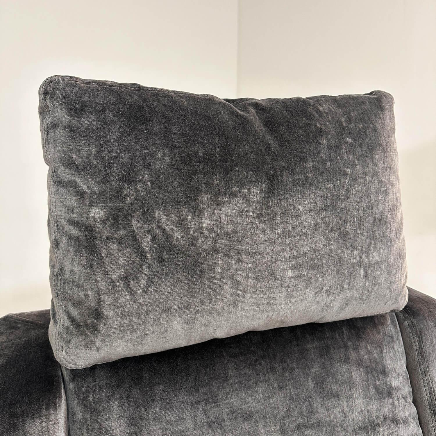 Werther - Sofa Mit Sessel Skagen Bezug Stoff Dark Grey U302K Dunkelgrau Untergestell Nussbaum - 13