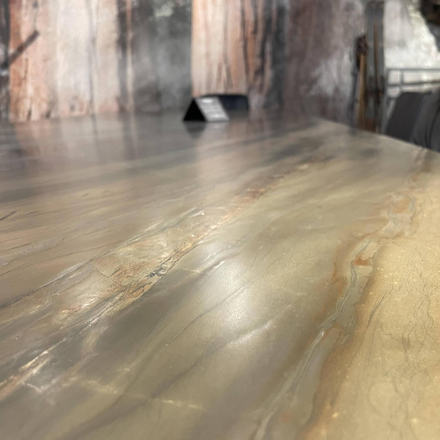 Tisch Esstisch Atlas Ausziehbar Drehbare Schwenk Keramikplatte in Marmor Optik