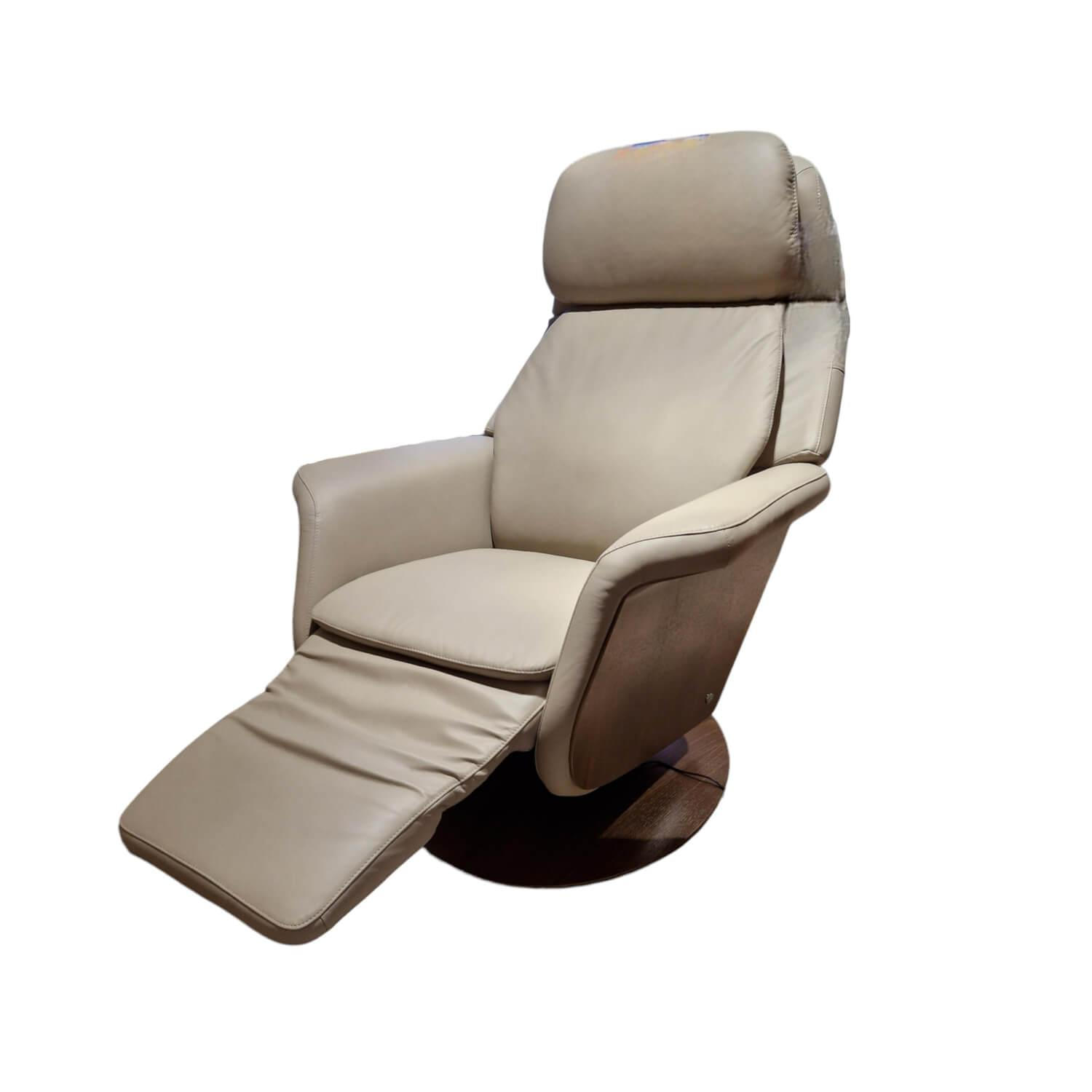 Stressless - Relaxsessel Sam Power Leder Paloma 094 45 Mushroom Grau Base Wood Disc 35 Walnut Mit Heizung Und Massagefunktion - 1