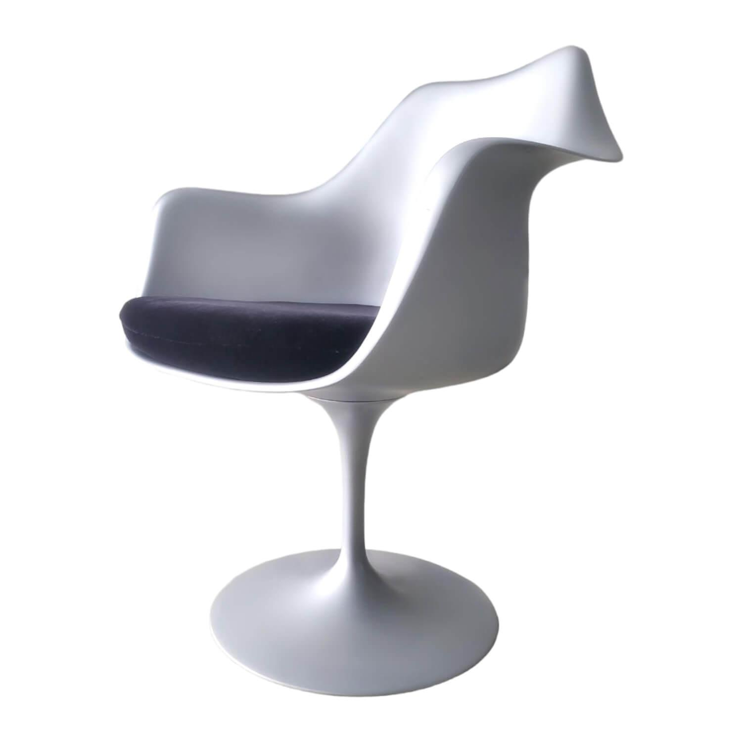 Knoll International - Tulpen-Armlehnstuhl Saarinen Platin Sonderfarben - 7