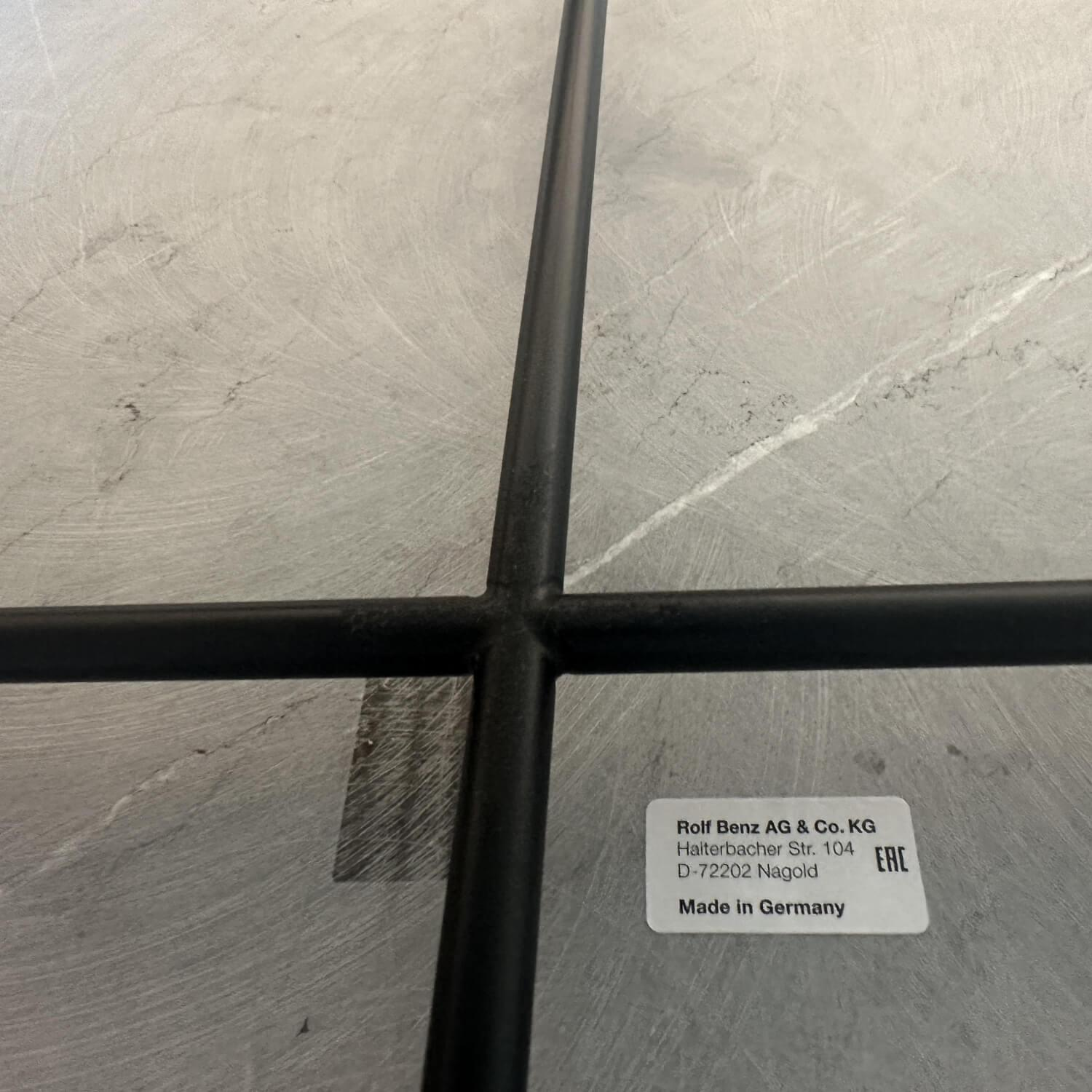 Rolf Benz - Couchtisch 947 471 Platte Stein Graphit Brown Grau Braun Gestell Stahl Verkehrsschwarz Lackiert - 3