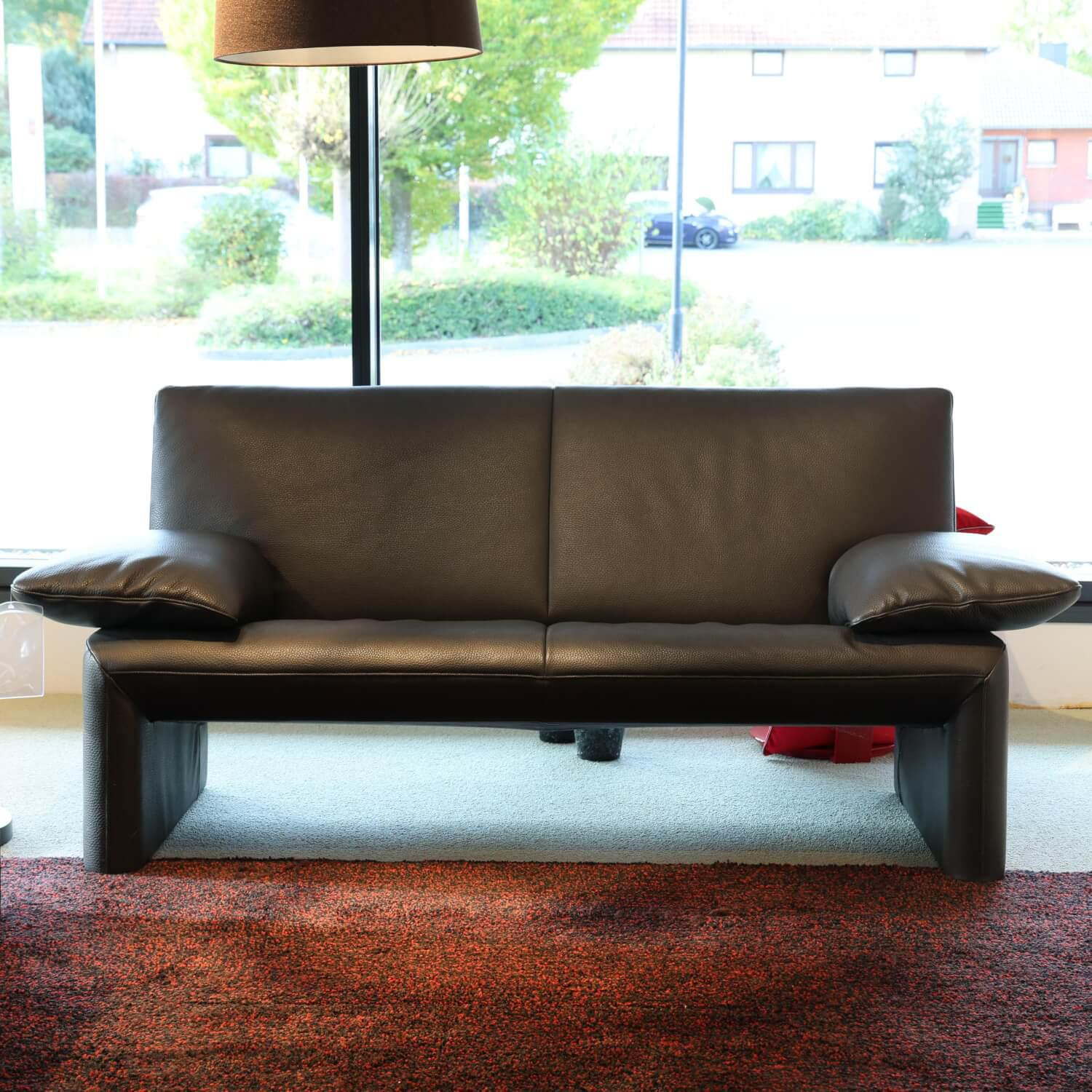 Jori - 2er-Set Sofa Linea JR-8700 Bezug Leder Fuerte Stone Mit PVC Gleitern - 3