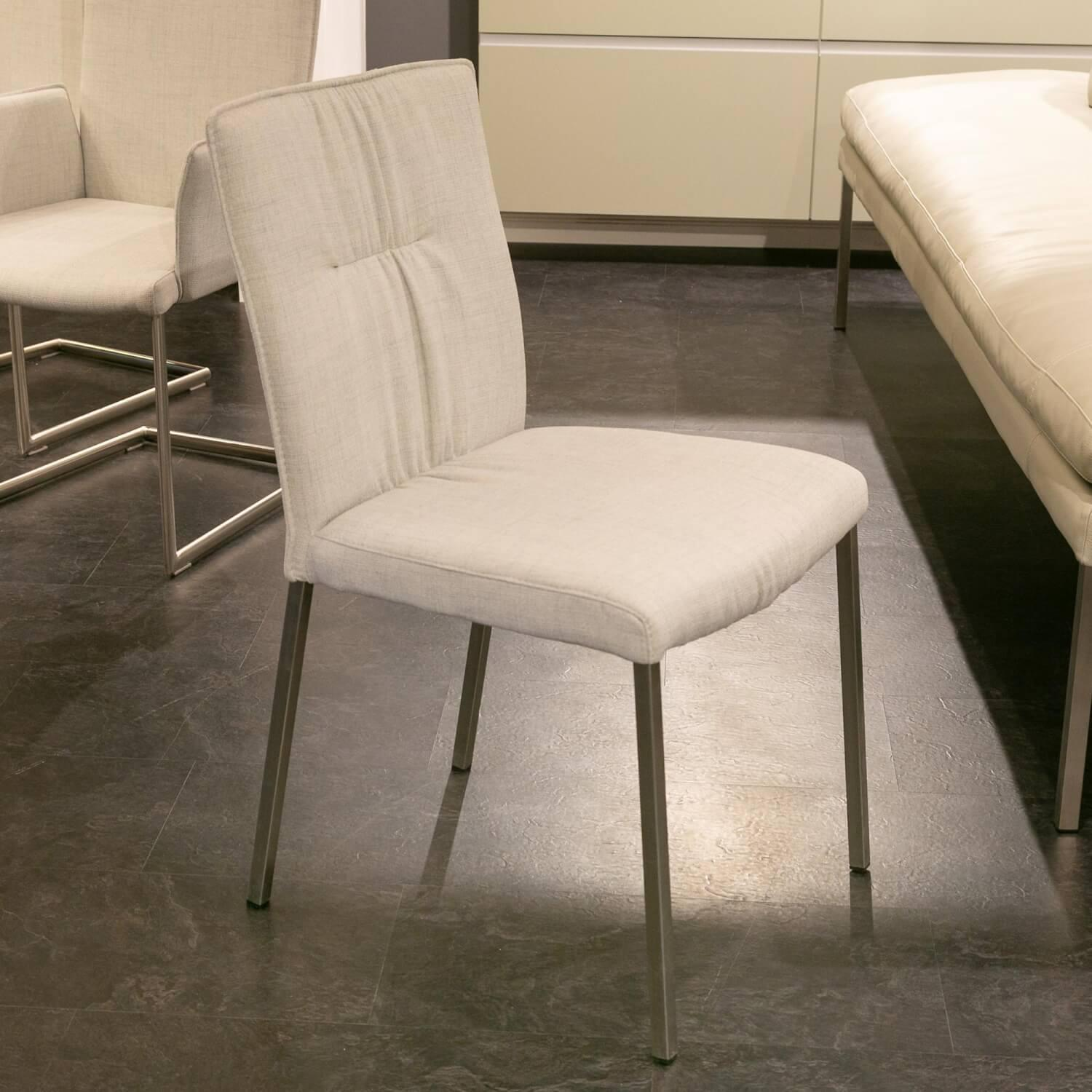 WK Wohnen - Upholstered Bench With Armchair And 3 Chairs Leather Toledo Pearl White Cream - 3