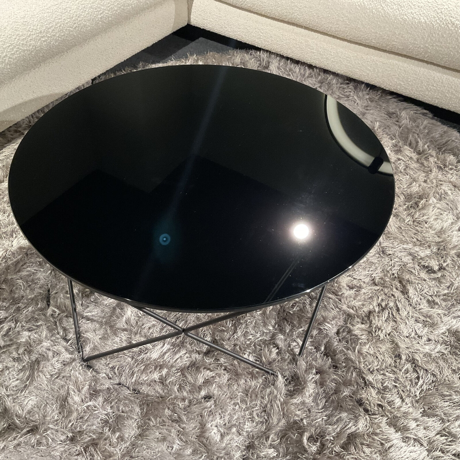 Christine Kröncke - Couchtisch Moi Black Edition Platte Glas Schwarz Hinterlackiert Gestellt Stahl Schwarz Matt - 4