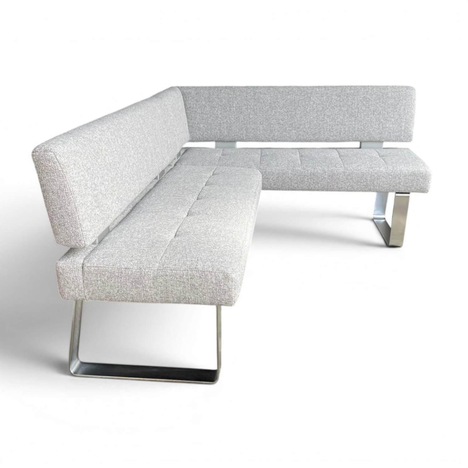 Eckbank 4191 Game I Stoff Flachgewebe 0765 85 Light Grey Grau Gestell Metall Gebürstet