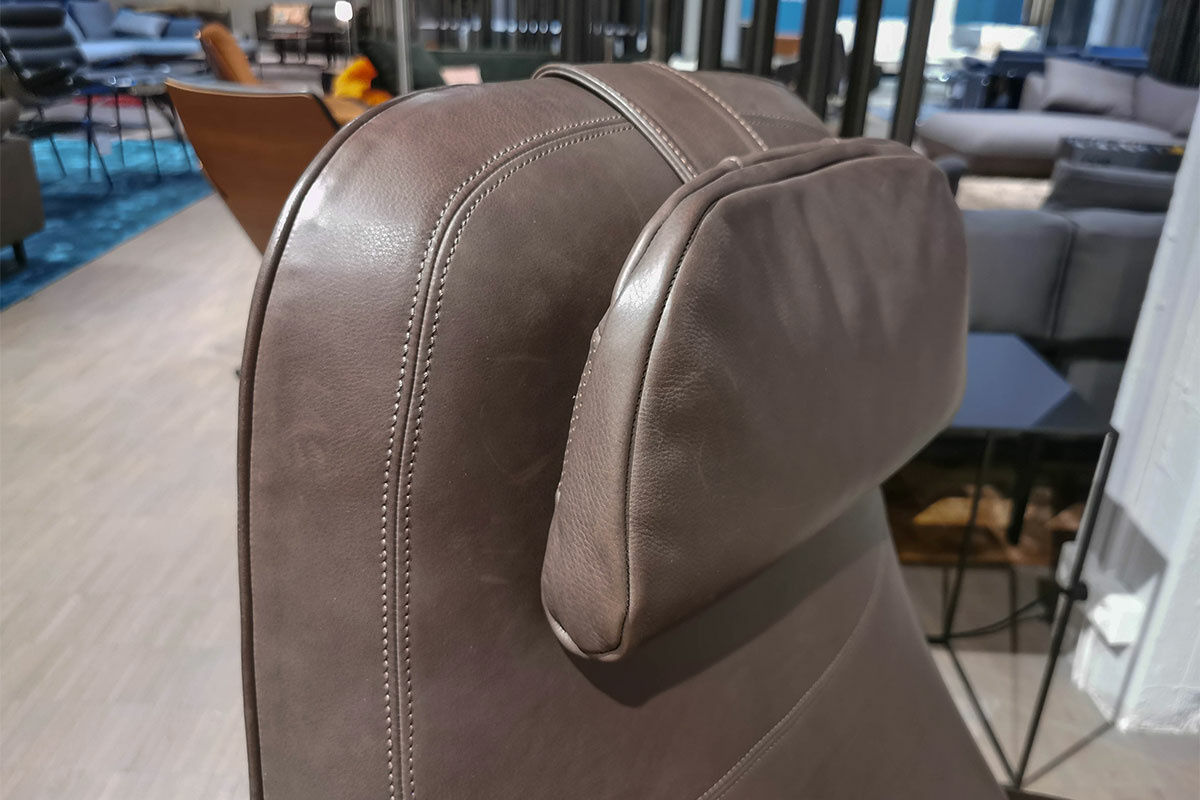 Jori - Relaxsessel Cosy Ghost Mono-Move Medi Leder Lotila Cappuccino Braun Gestell Chrom - 4