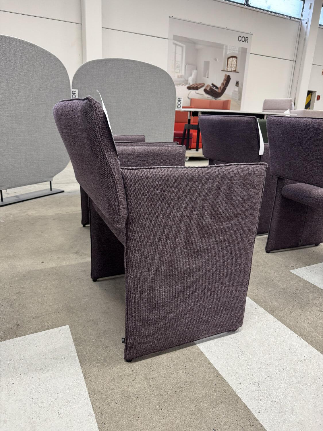 COR - 4er Set Stuhl Noto 191 Stoff 8155 Bordeaux Rot Braun - 6