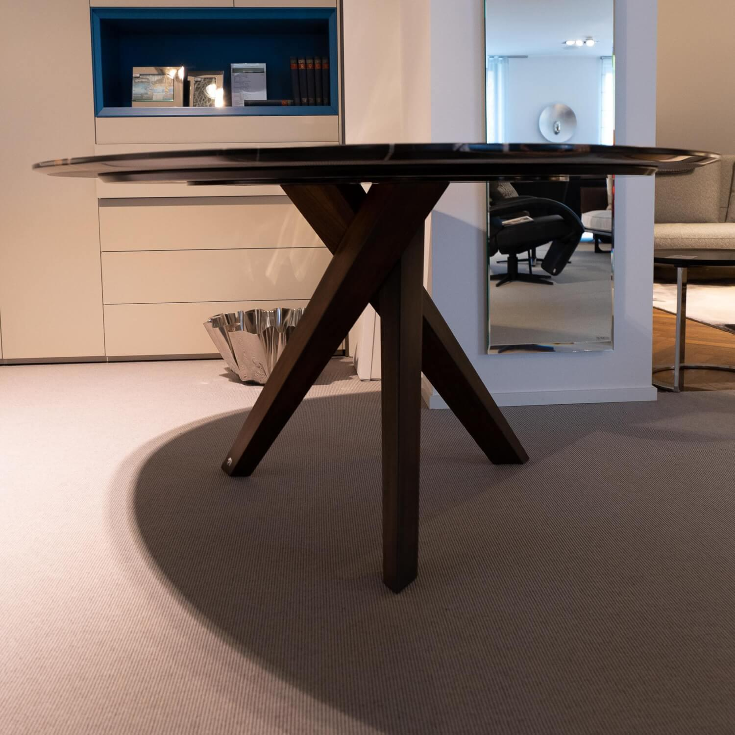 Draenert - Esstisch 1540 Trilope Wankelform Platt Stein Dolomite Gold Kat. 4b Füße Eiche Massiv - 5