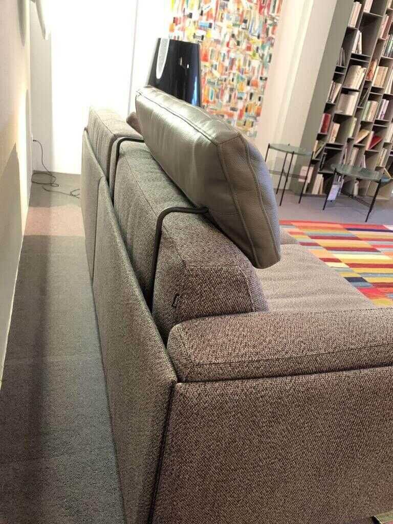 Cassina - Sofa "8" 2-Sitzer Stoff 20305 Quarzo 13F364 mit verstellbarer Kopftsütze in Leder - 10