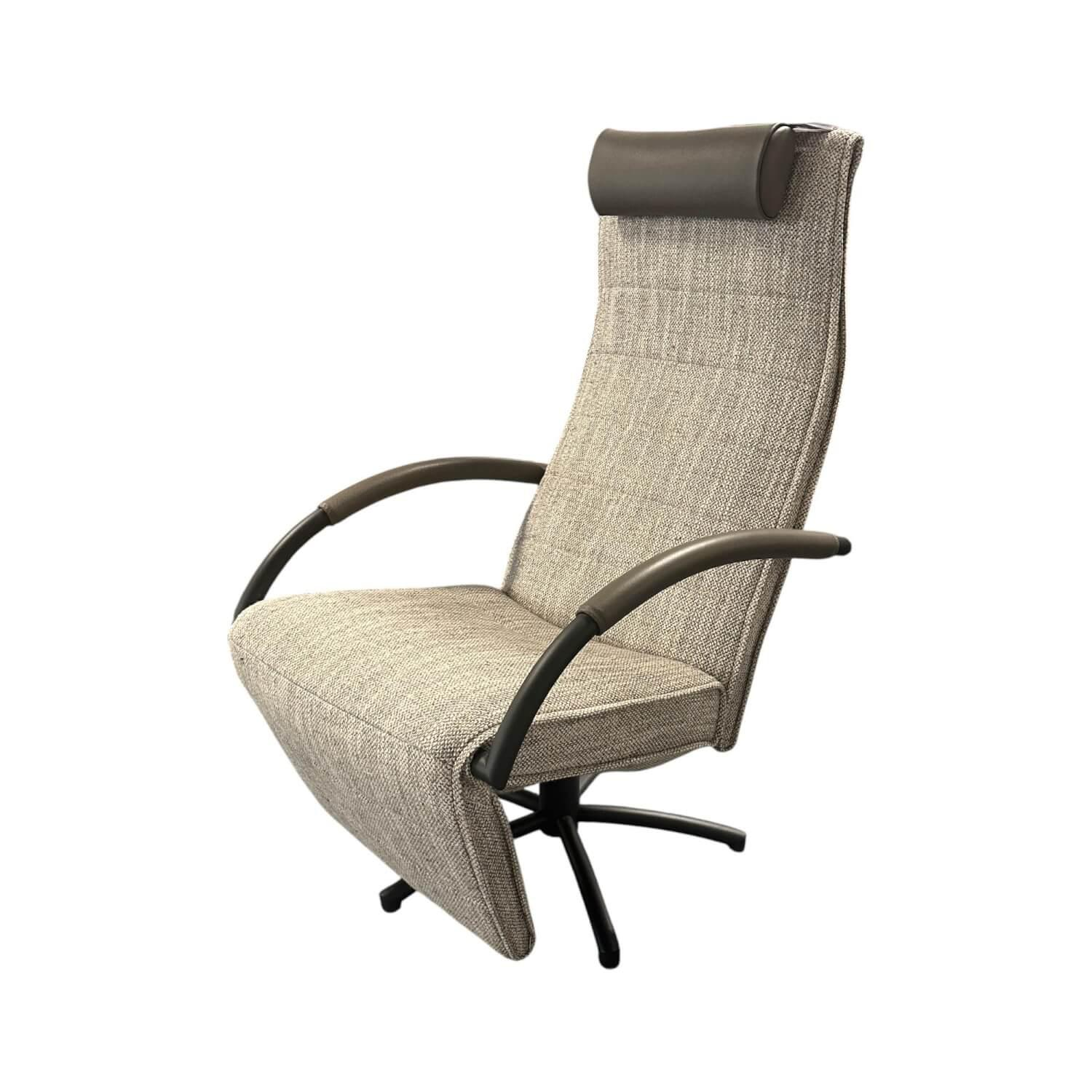 Jori - Relaxsessel Mensana JR 7260 Mono Move Medi Stoff Dodo C0207 Creme Hellgrau Meliert 5 Sternfuß Dunkelgrau Lackiert - 1