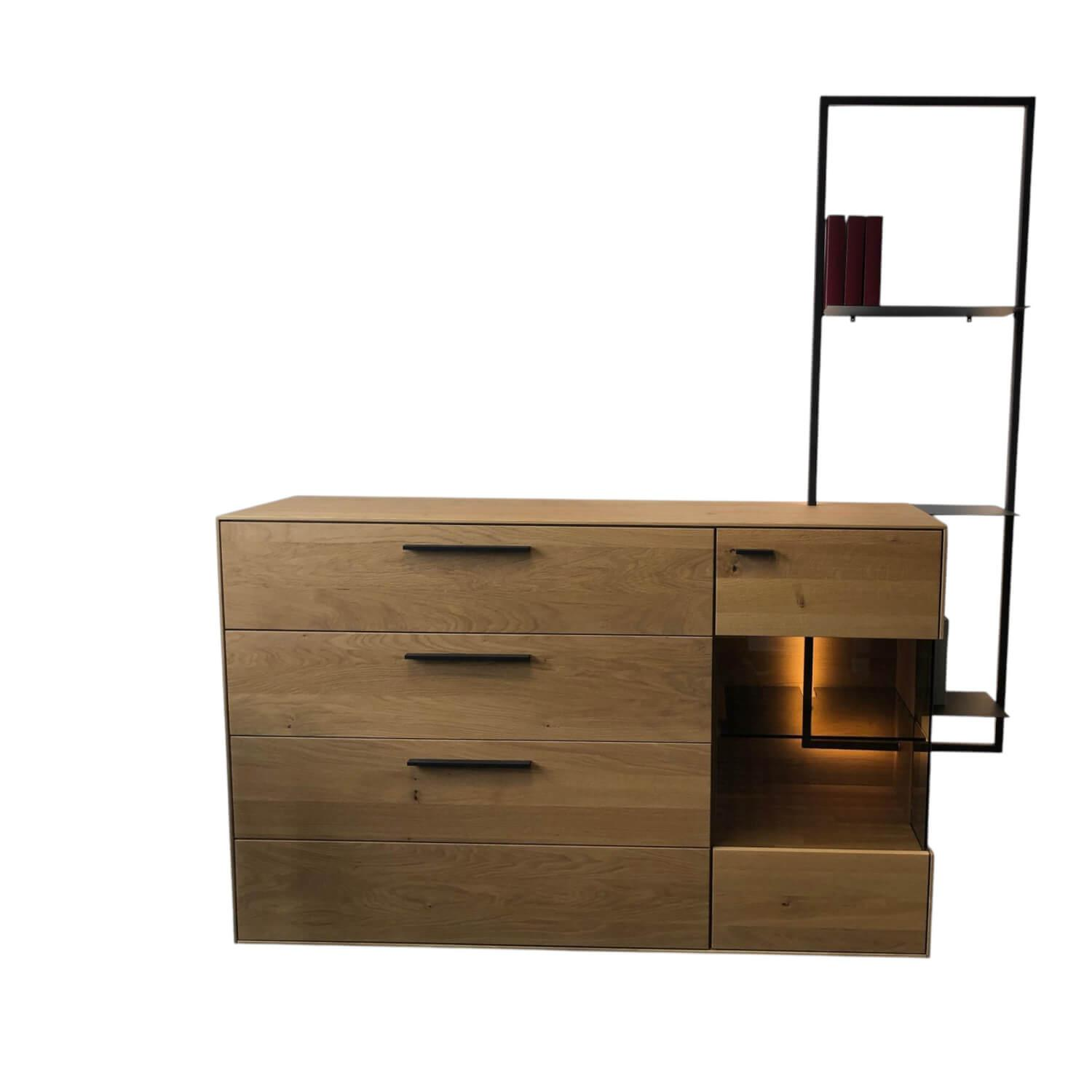 Wöstmann - Sideboard Modell WM 1880 Wildeiche Massiv Soft Gebürstet - 1