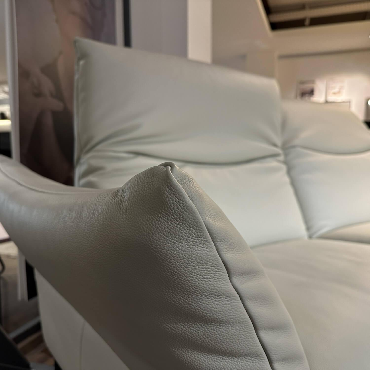 DFM - Ecksofa CR Victoria Leder WM Light Grey Fuß MR2 Schwarz - 8