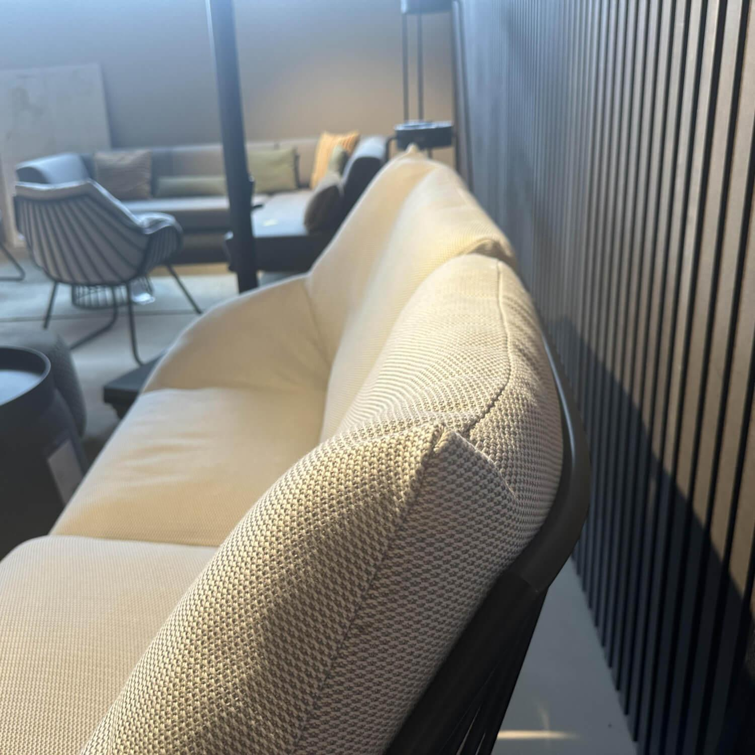 Solpuri - Lounge Sofa XL Chill Stoff Diamond Calcutta White Grey Weiß Grau Gestell Aluminium Anthracite Anthrazit - 3