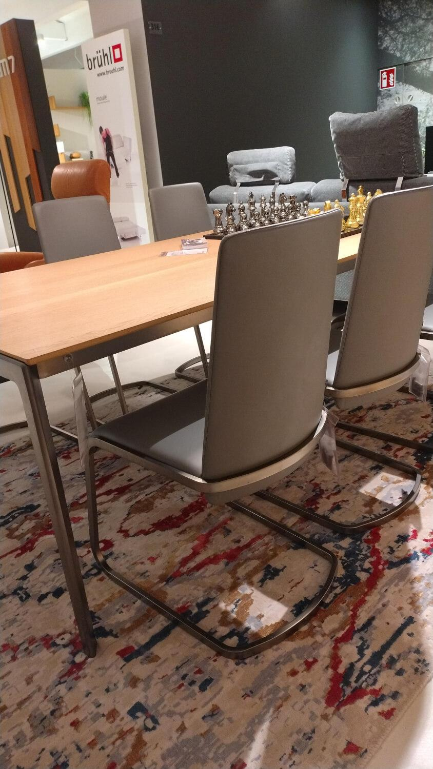 Team 7 - Esstisch Tak Platte Eiche Weißöl Gestell Stahl Bronze Matt - 2