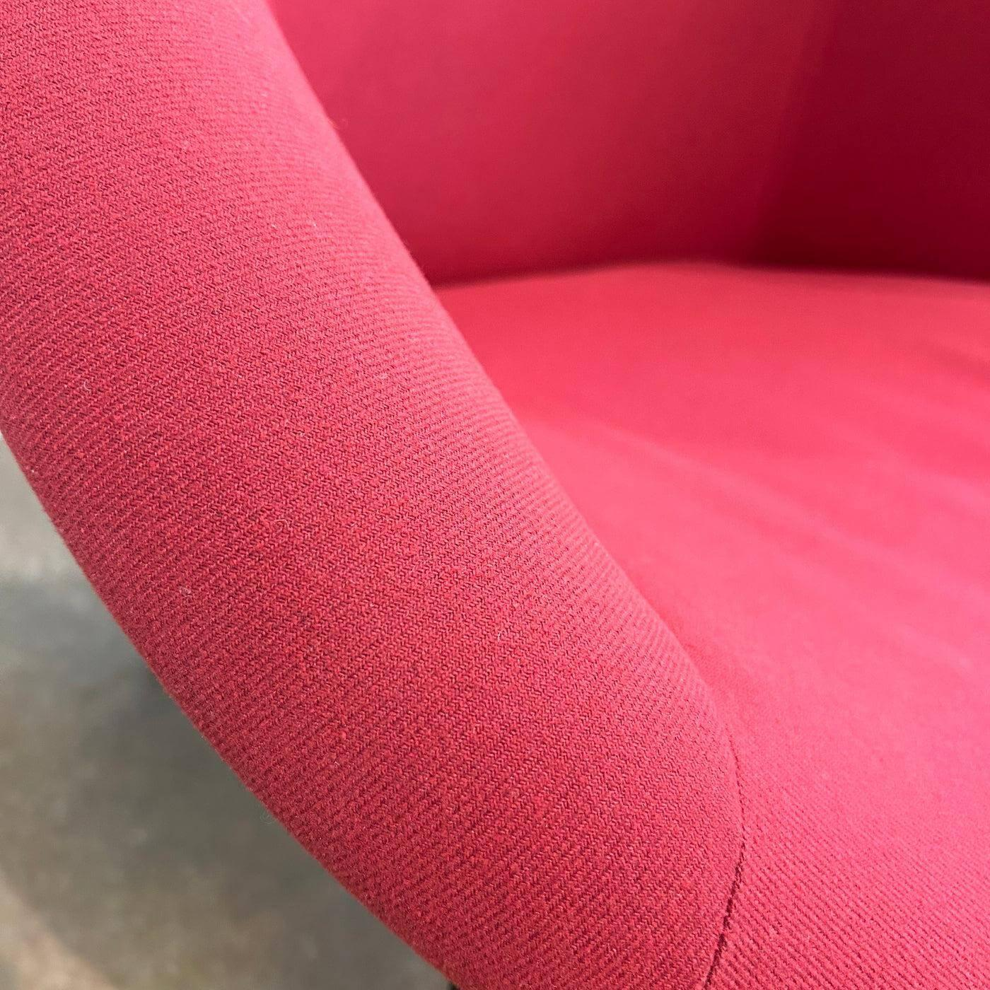 Walter Knoll - Sessel 369 10 Stoff Connor 3002 Rot Gestell Schwarz Matt Inklusive Kunststoffgleiter - 3