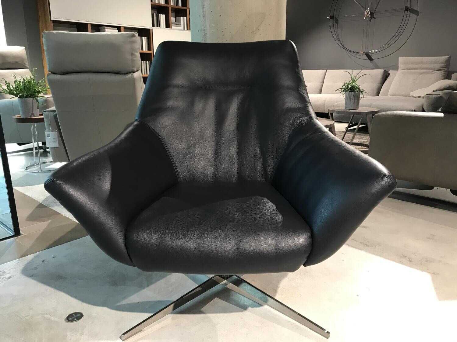 rolf-benz-mehr-modelle-sessel-566-leder-38-schwarzblau-sternfu-C3-9F-chrom-mit-hocker-89be138962d7 Rolf Benz - Sessel 566 Leder 38 Schwarzblau Sternfuß Chrom mit Hocker - 3