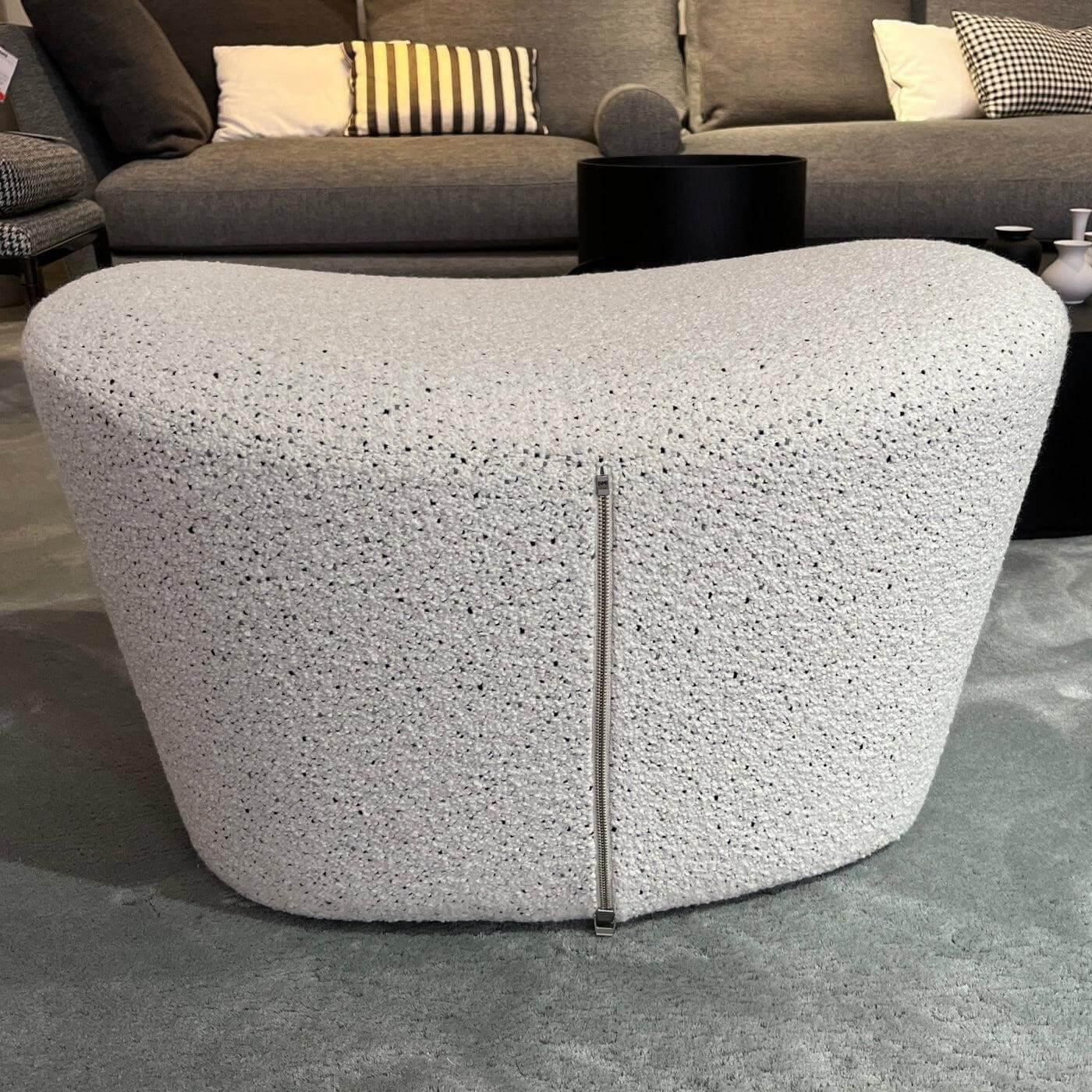 B&B Italia - Sessel Harbor Laidback Stoff Sambuco Weiß Gestell Schwarz Pulverbeschichtet Inklusive Hocker - 5