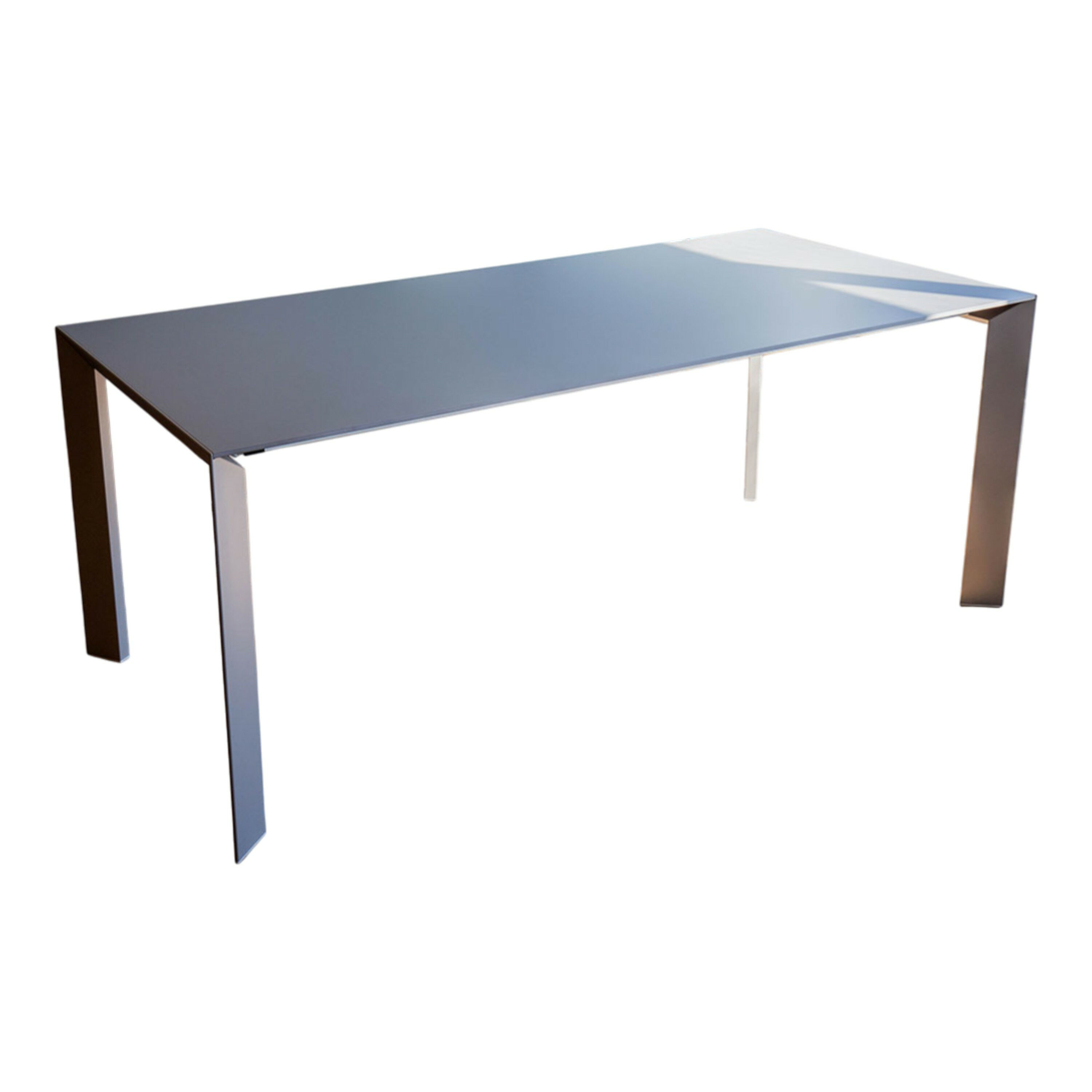 Kristalia - Esstisch Nori Tischplatte Fenix Grigio Londra Grau Gestell Aluminium Lackiert - 1