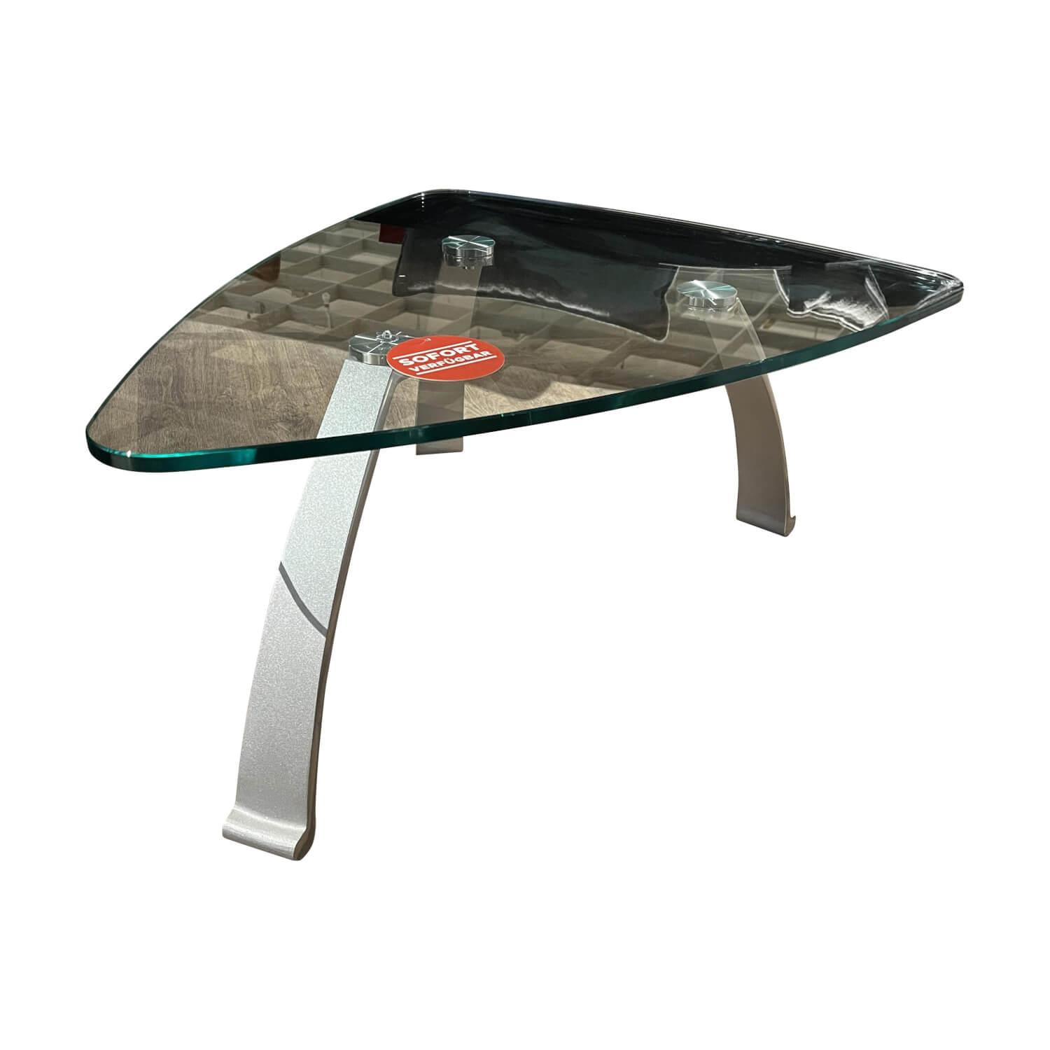 Rolf Benz - Couchtisch 5021-50 Mit Glasplatte Füße Aluminiumsandguß - 1