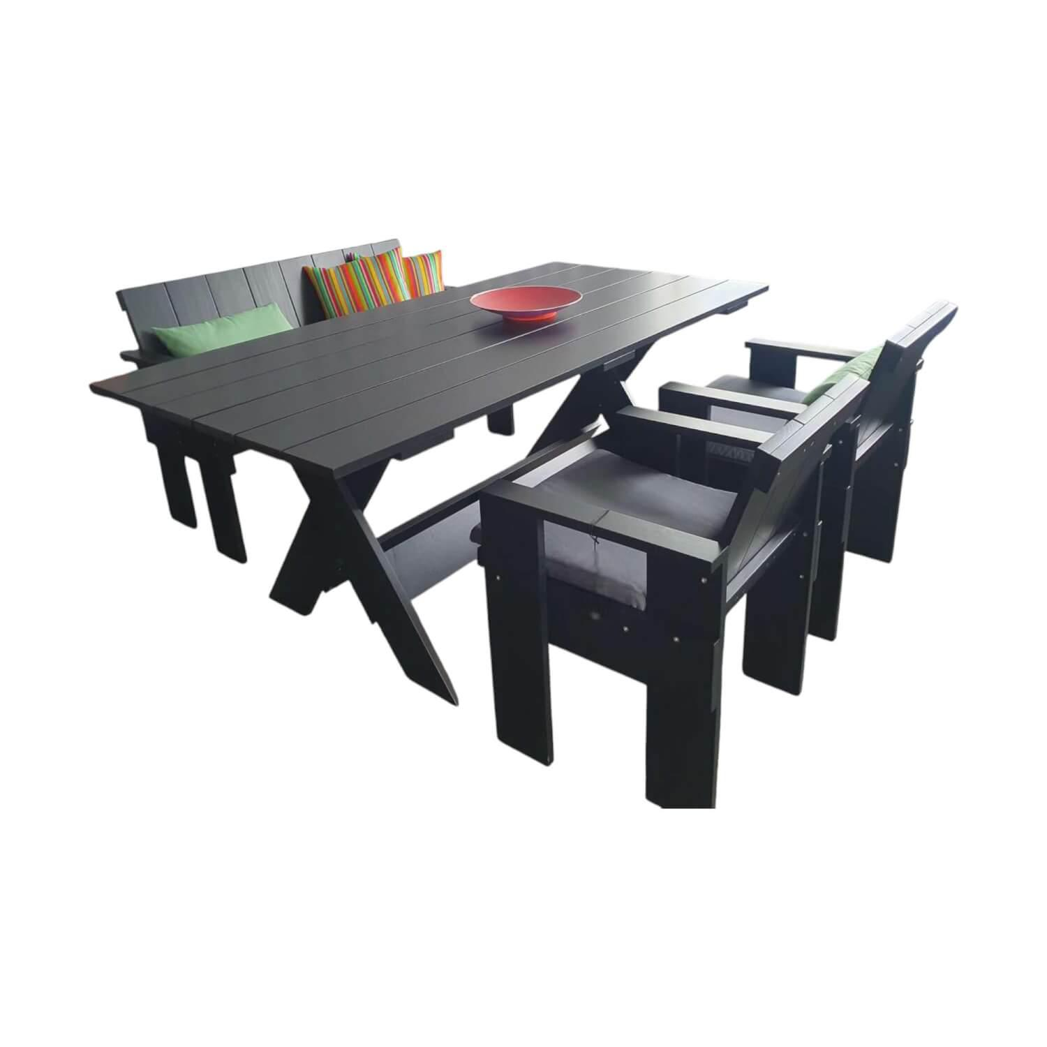 Hay - Outdoor Sitzgruppe Create Dining Kiefernholz Schwarz Wasserbasiert Lackiert - 1