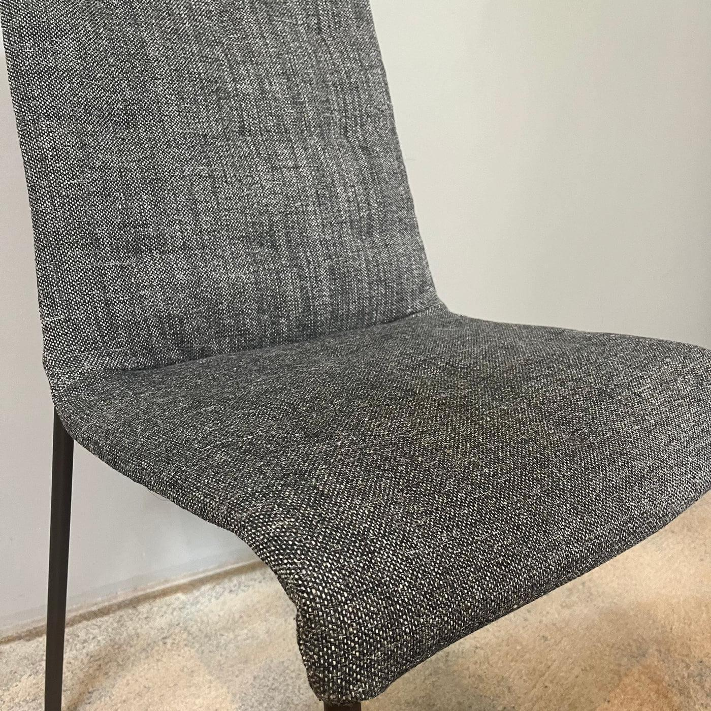 Walter Knoll - 4er Set Stuhl Liz 1311 Stoff Togba Lava Grau Gestell Bronze Schwarz Matt Pulverbeschichtet Mit Kunststoffgleitern - 6