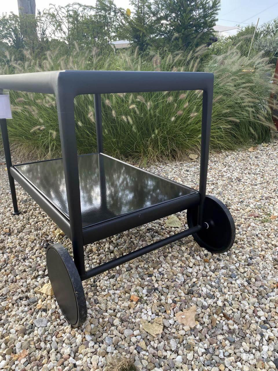 Knoll International - Outdoor Getränkewagen Richard Schulz Tischplatten Und Gestell Onxyfarben Schwarz - 5