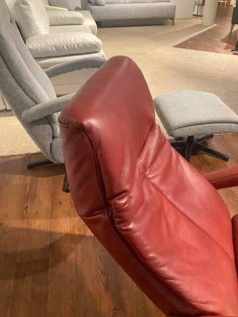 Activineo - Sessel Boss Leder L30 WL Rouge Rot Gestell Metall Schwarz - 2