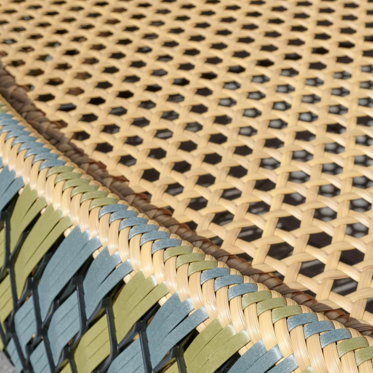 DEDON - Sofainsel / Daybed Dala Bezug Stoff Twist Dark Turquoise Geflecht Dedon-Faser Ubud - 12