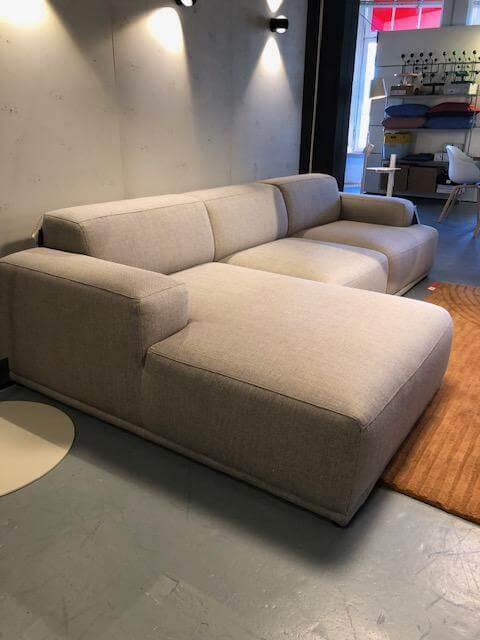 Muuto - Ecksofa Connect Soft Stoff Re-Wool 128 Grau Füße Holz Lackiert - 5