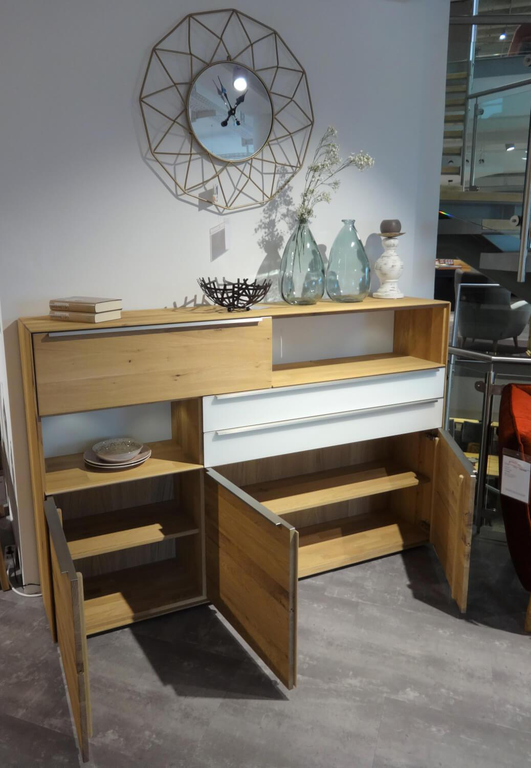 Decker - Highboard Ramos Asteiche Massiv Bianco - 3
