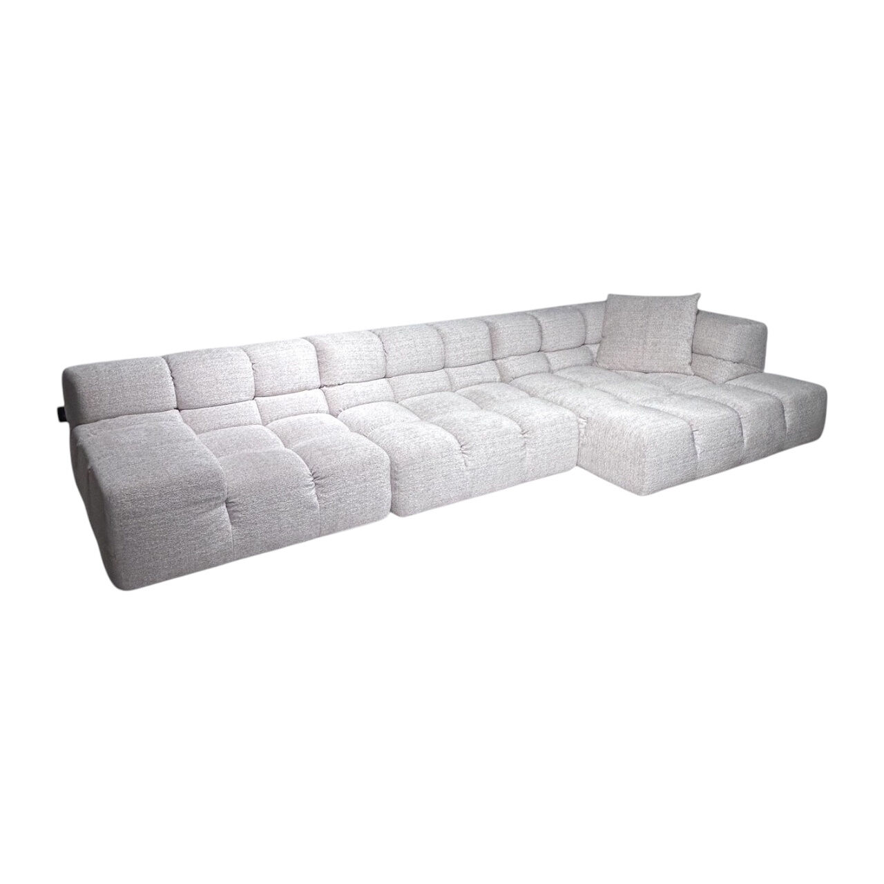 B&B Italia - Ecksofa Tufty Time Stoff Elettra 2492 102 Bastfarben Grau Füße Schwarz - 1