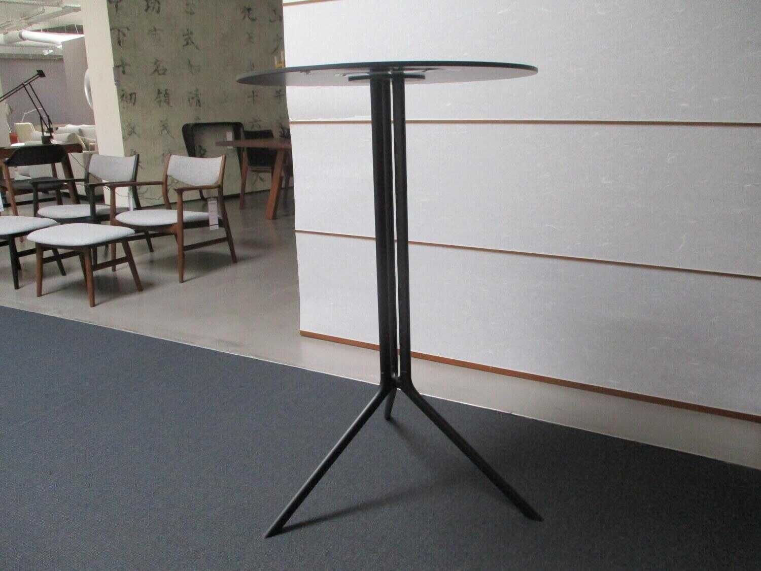 Kristalia - Stehtisch Poule Laminat Schwarz Aluminium Schwarz - 3