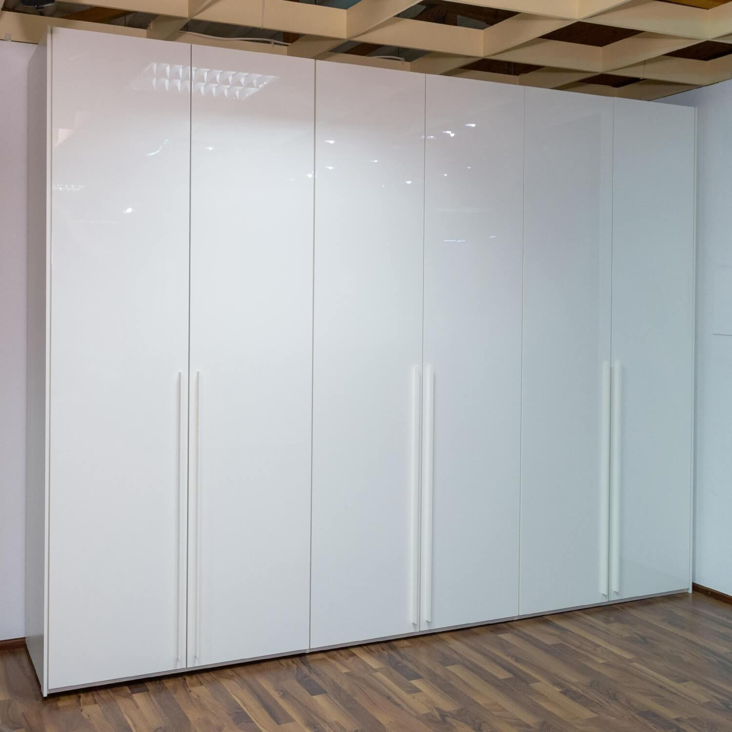 Loddenkemper - Kleiderschrank L 1000 MS 1016 Lack Bianco Weiß Front Hochglanz Korpus Matt 6-türig - 2