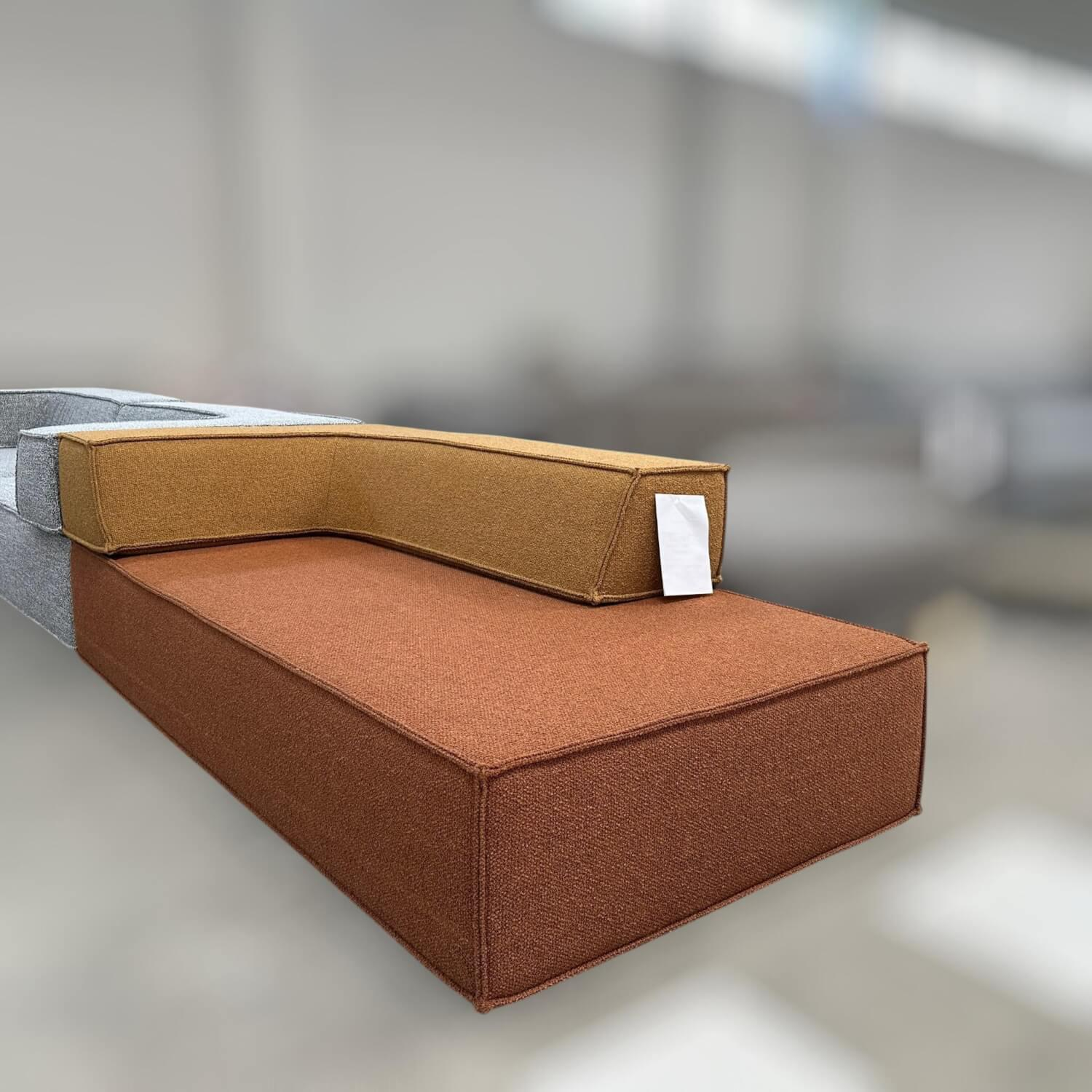 COR - Sofa Trio Stoff 8202 Rost Orange Und 8201 Safran Gelb Inklusive Gleiter - 2