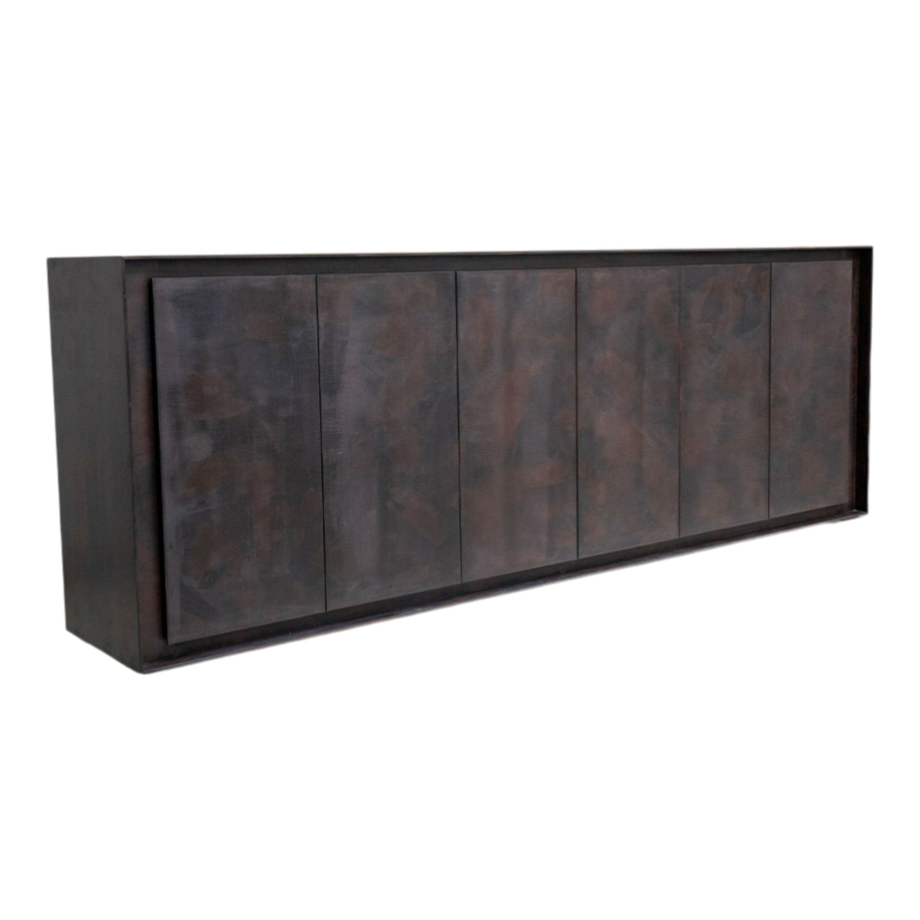 Capo D'Opera - Sideboard Privacy Toccaferro Hippie Anthrazit-Braun Innen Grün-Gelb - 1