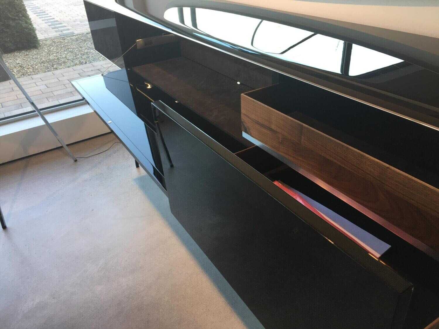 YOMEI - Highboard S 100 Lackiert Schwarz 82 Pantex Hochglanz - 10