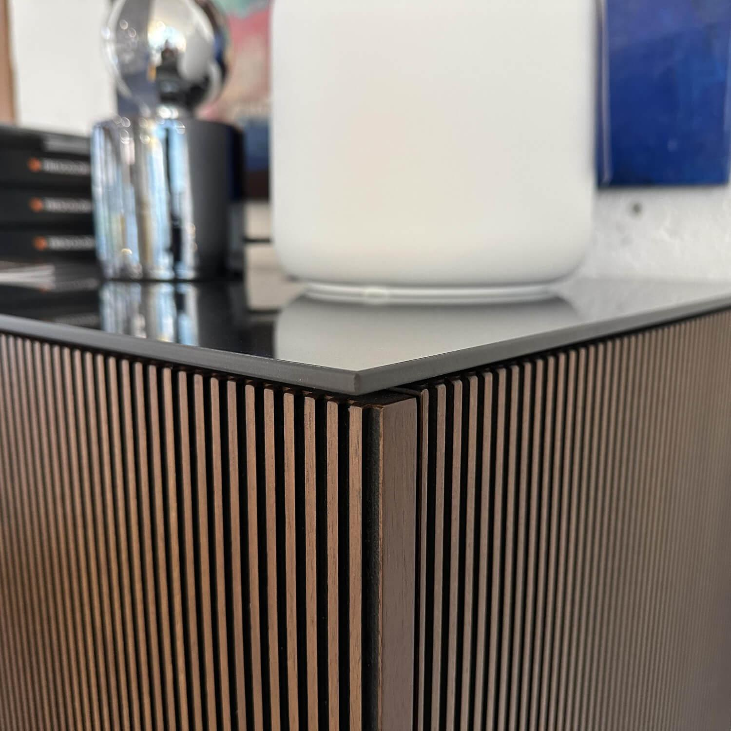 Ligne Roset - Container Selvans Nussbaum Dunkel Inklusive Top Feinsteinzeug Marquinia Schwarz - 6