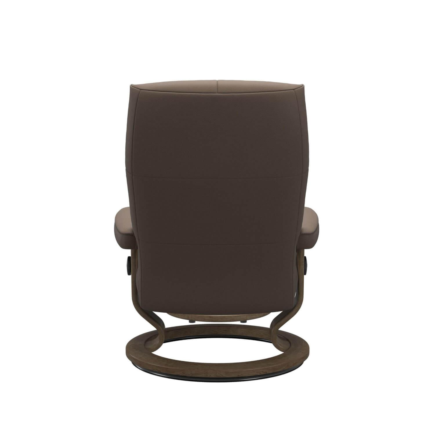 Stressless - Relaxsessel David M Leder Batick 09 Mole Braun Grau Base Classic Holz 13 Smoked Oak Braun Grau Mit Hocker - 4